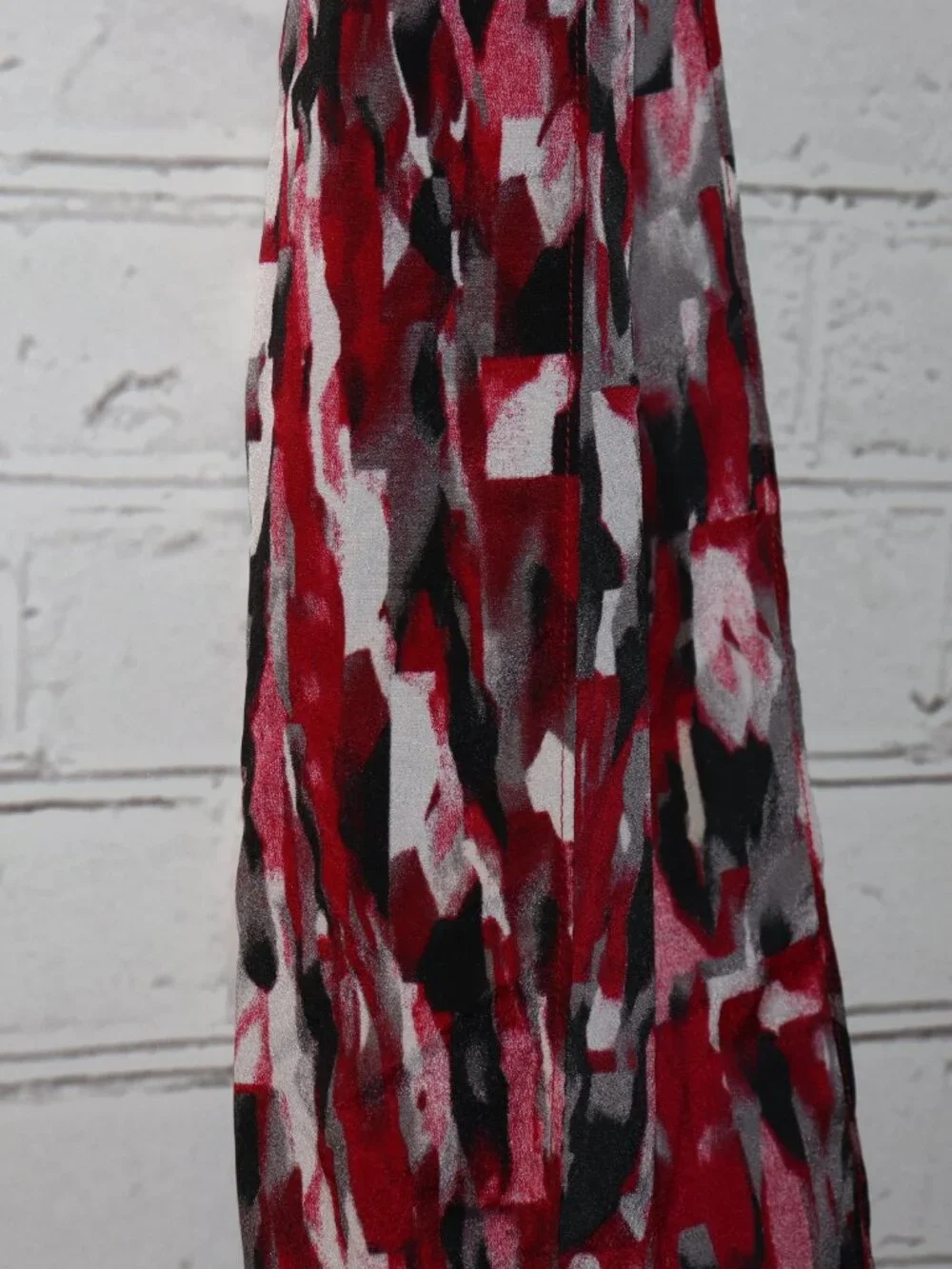 ❤️🖤 Abstract Red/Black/White/Gray Sheer Scarf · 10